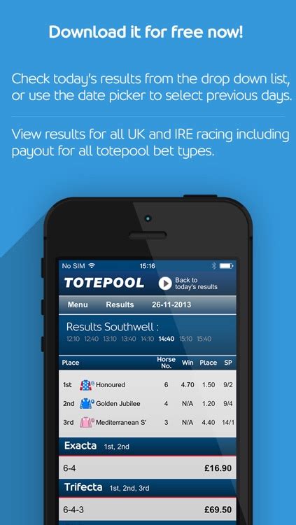 homepage totepool live information.